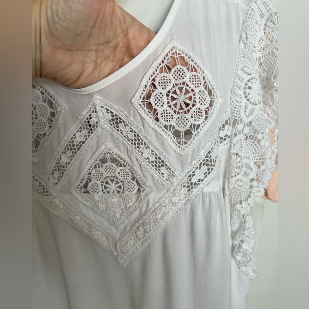 Anthropologie maeve Melina lace eyelet white blouse /small/ - Picture 2 of 6